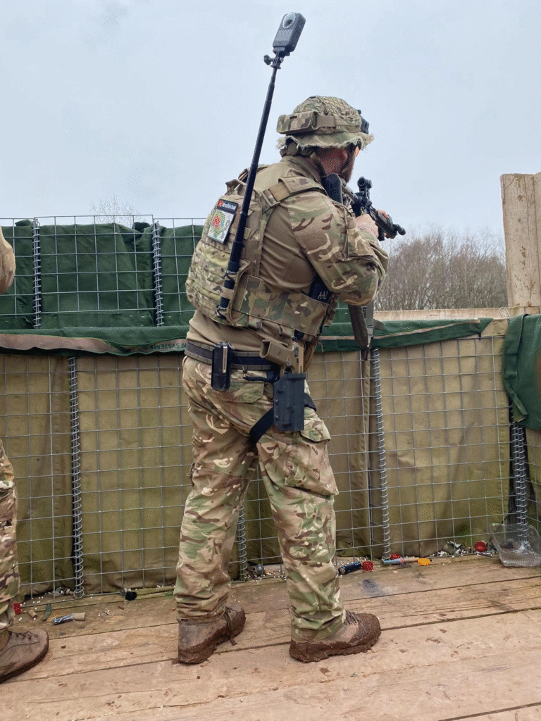 Airsoft player on a tower at The Kingdom