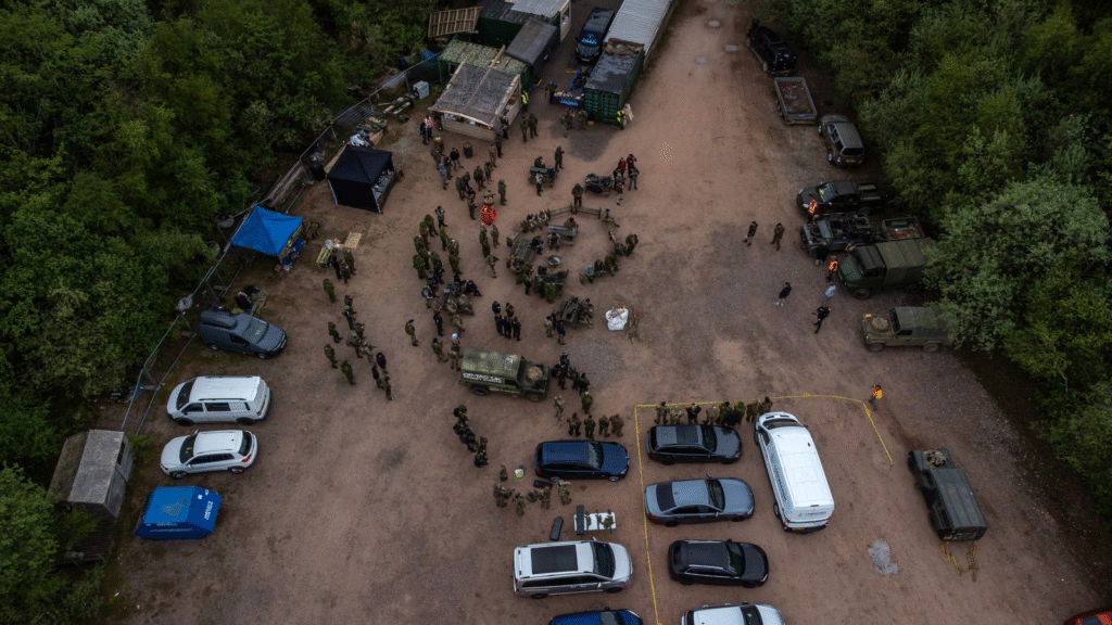The safe zone at The Kingdom airsoft site in Cheadle, Staffordshire