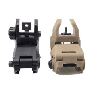 MBUS GEN 1 Style Front & Rear Folding Sights – Black/Tan