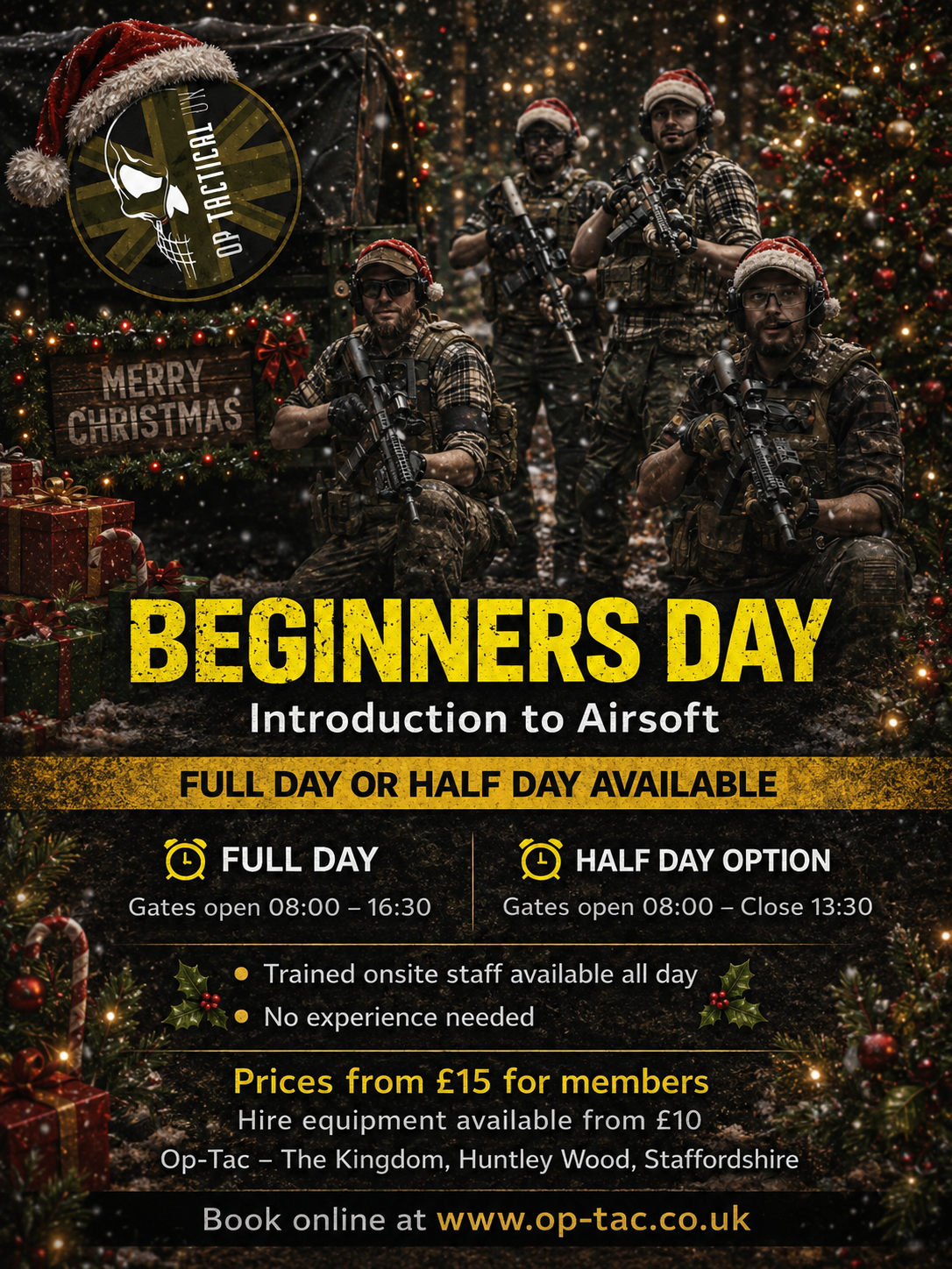 optac beginners day christmas flyer
