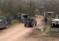 Land Rover WMIK in the village zone at The Kingdom airsoft site