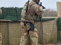 Airsoft player on a tower at The Kingdom
