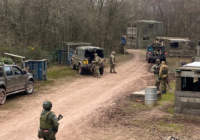 Airsoft battle in the village zone at The Kingdom