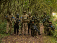 Blue team airsoft players at The Kingdom