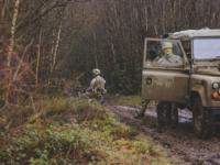 Military Land Rover at The Kingdom airsoft site