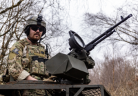 Airsoft machine gunner at The Kingdom